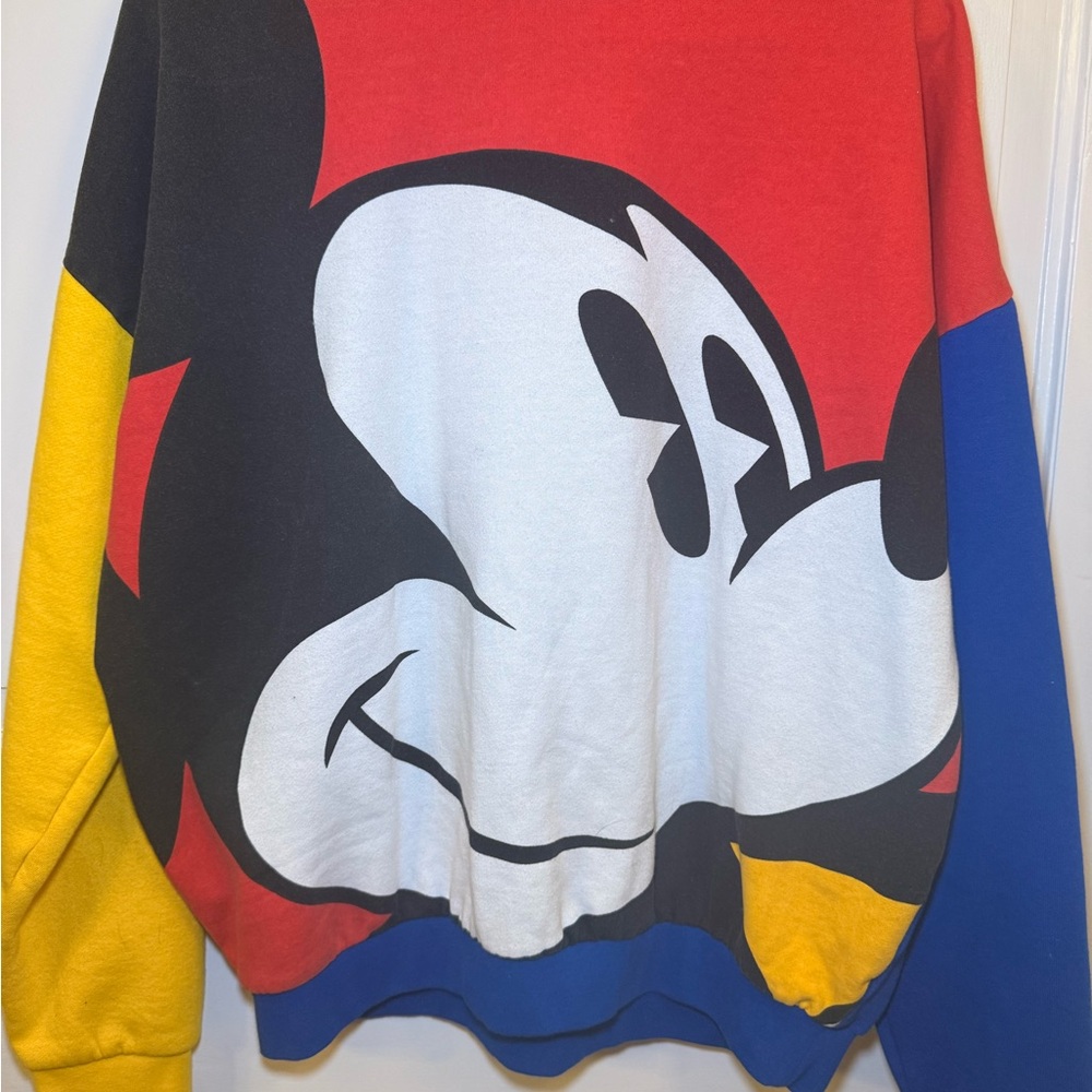 Disney vintage  Mickey Mouse Color Block Sweatshirt